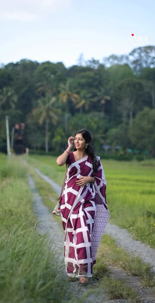 Cotton hand block printed