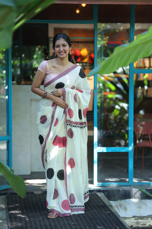 Cotton hand block printed