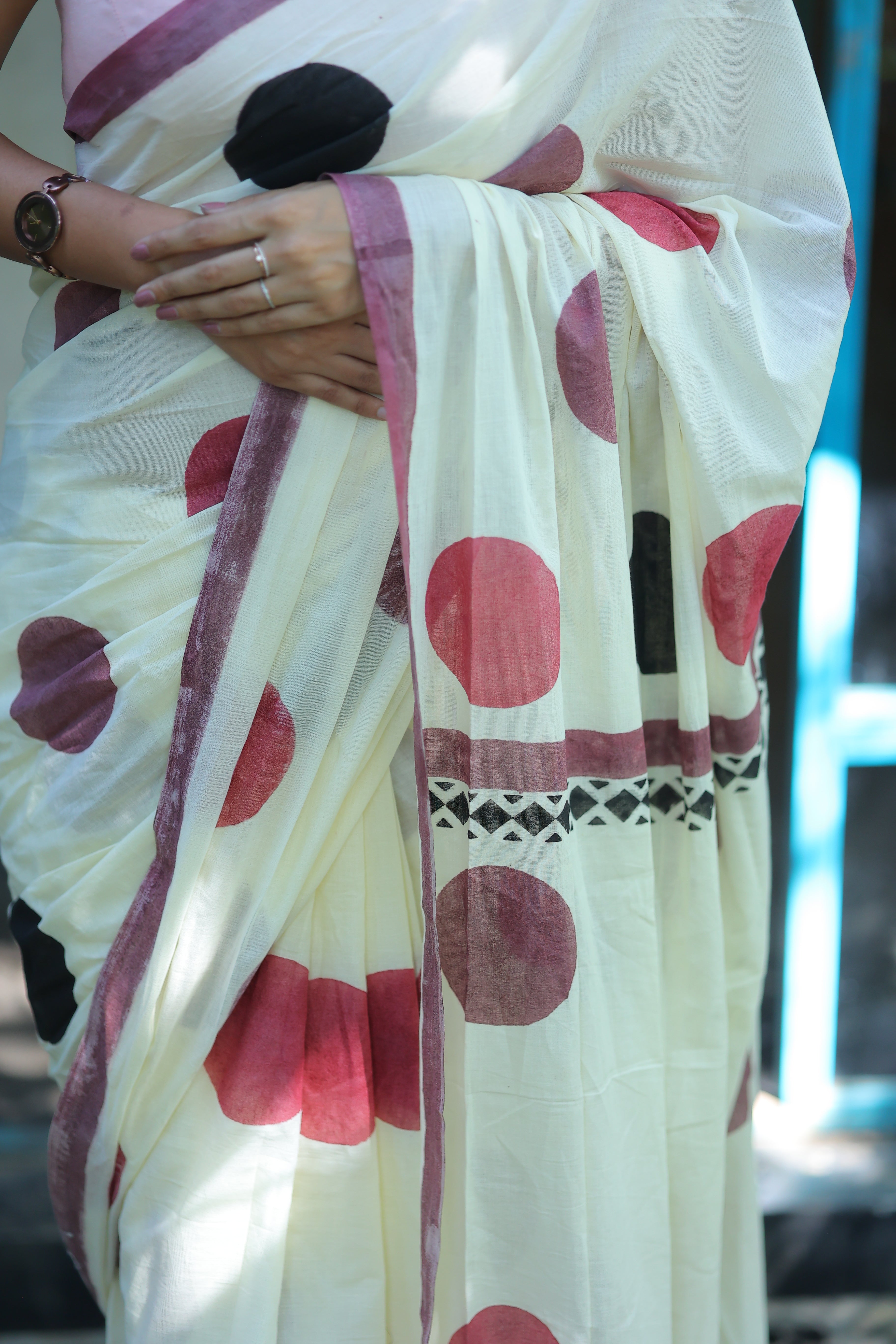 Cotton hand block printed