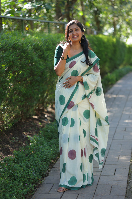 Cotton hand block printed