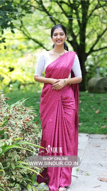 Vichitra Foil Butti Saree | code :1025
