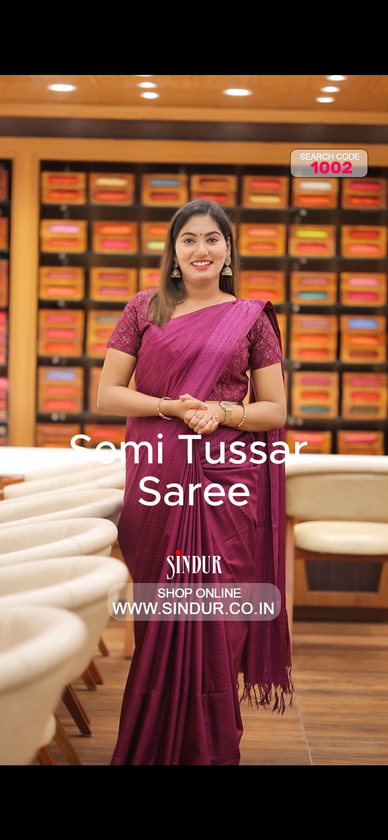 Semi Tussar Saree | 1002