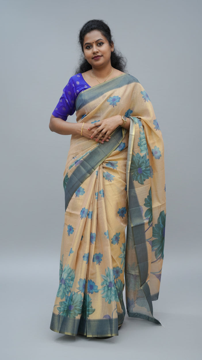 Tissue Material Sarees