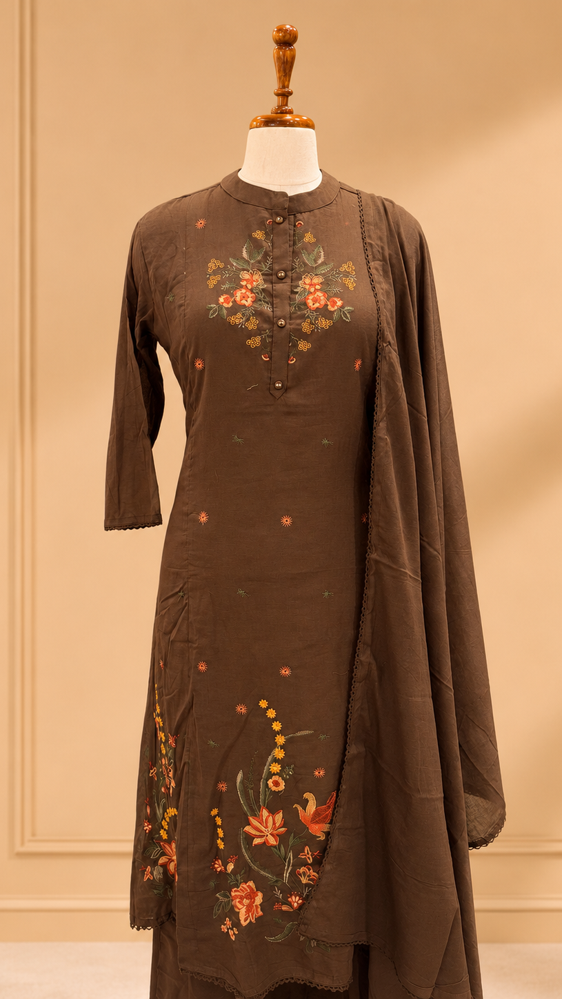 Three-piece ethnic suit set