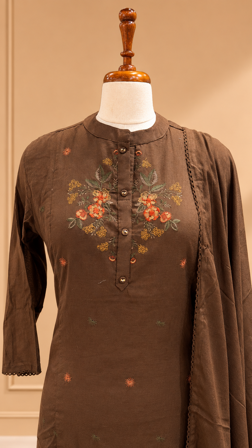 Three-piece ethnic suit set