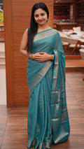 Georgette Checked Saree