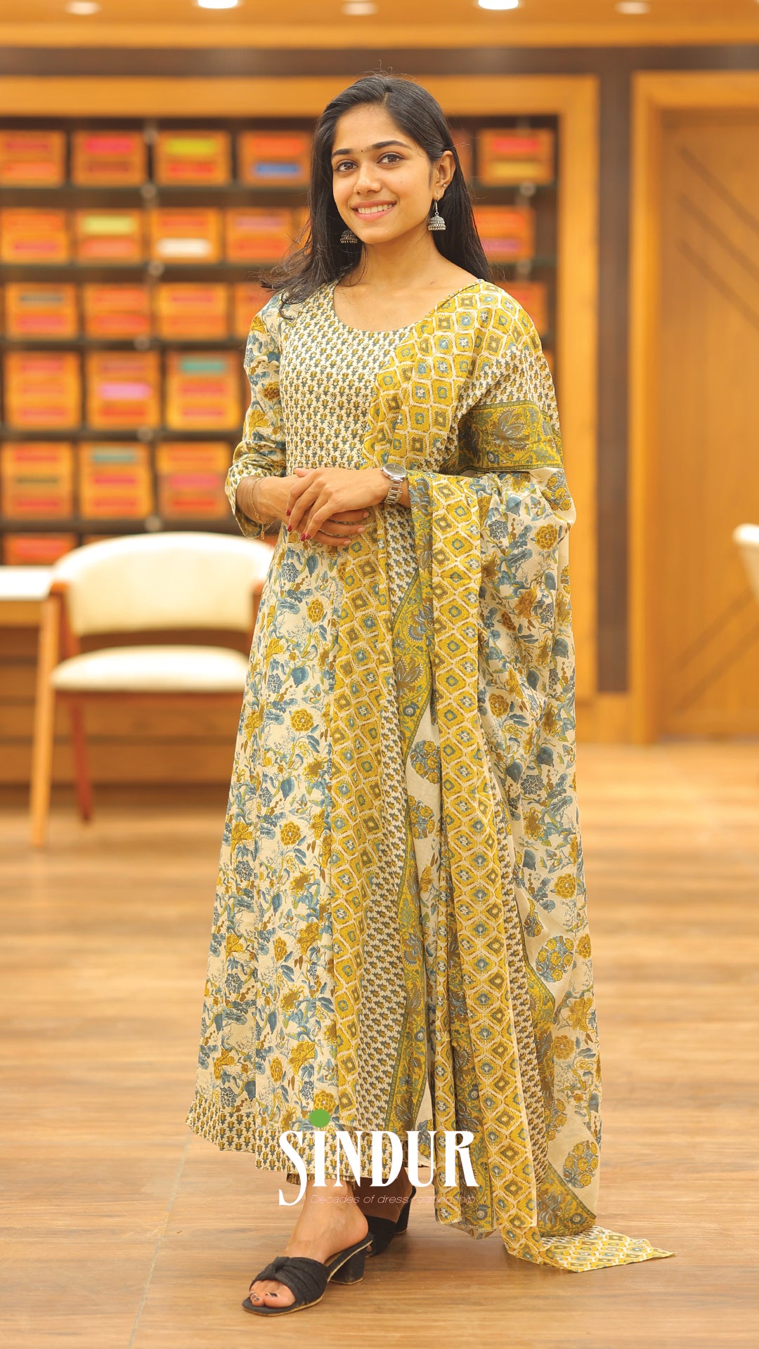Hand-Embroidered Cotton Top with Floral Print | 2004