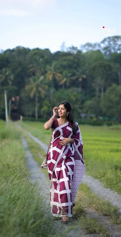 Cotton hand block printed